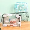 Carto Transparent Pvc Beauty Cosmetic Bag W Bags Girls Women Travel Organizer Clear Makeup Bag toalettartiklar Make Up Pouch F8RB#