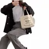 Femmes Toile Boutique Sac Lettre Mini Sac À Main Style Coréen Femme Lettre Imprimer Sacs À Lunch Fourre-Tout Pochette Sacs De Shop Totebag z7Wr #