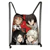 Anime Bungou Stray Dogs sac à cordon garçons filles fi sacs de rangement adolescent Osamu Chuya Nakahara sac à dos sac de voyage 25Ov #