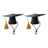 Vêtements pour chiens 2pack / lot chapeau de graduation confortable élégant cadeau facile à nettoyer en polyester et coton