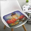Cushion/Decorative Pillow Colorful Watercolor Pumpkin Cushion Mat European Chair Mat Soft Pad Seat Cushion For Dining Patio Home Garden Sofa Decor Tatami Y240401