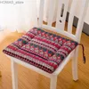 Cushion/Decorative Pillow Simple Cotton Linen Square Dining Chair Cushion Thicken Non-slip Balcony Tatami Soft Sitting Pad Winter Office Computer Chair Ma Y240401