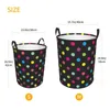 Sacs à linge Mode Coloré Polka Dots Panier Pliable Bébé Panier Pour Pépinière Jouets Organisateur Bacs De Rangement