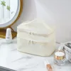 Sac de maquillage en filet transparent avec grande capacité et plusieurs poches, sac de toilette portable pour voyager 44pp #