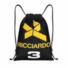 Ricciardo Numéro 3 Sac à dos à cordon de sport Sac de sport pour femmes Hommes Sports Car Racing Shop Sackpack 98qx #