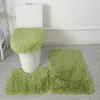 Ensemble d'accessoires de bain, tapis de salle de bain 3 pièces, super doux avec tapis de sol absorbant antidérapant pour la décoration de la maison, 3 pièces