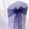 50/100 Uds. Fajas de alta calidad para silla de Organza, fajas para silla de boda, decoración de nudos, sillas, banda de lazo, lazos para banquetes, bodas 240315