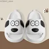 Hemskor Catroon Dog Outdoor Home Slippers Thick Soled Non Slip Slides Badrum inomhus Summer Comfy Shoes Y240401