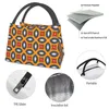 Coloré Africain Ankara Modèle Thermique Sacs À Lunch Isolés Femmes Déjeuner Géométrique Ctainer pour Bureau Repas En Plein Air Boîte De Nourriture L4Ic #