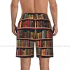 Men's Shorts Library Bookshelf Book Quick Dry Swimming For Men Swimwear Swimsuit Trunk Bathing Beach Wear