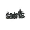 Charms 5pcs Cubic Zirconia Pave Saints Mot Charms Gold Plated Letter Pendant For Bracelet Collier Bangle Bijoux