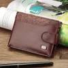 Nieuwe heren Wallets Patchwork Leather Korte mannelijke portemonnee met munten Pocket Card Holder Brand Trifold Wallet Men koppeling Mey Bag E1DS#