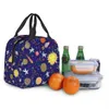 Carto Space Planet Rocket Thermal Isolierte Lunchtasche Frauen Astraut Raumschiff Tragbare Lunchbox für Kinder Schule Lebensmitteltaschen Q0Kp #