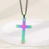 Kayi bijoux nouveau collier croix en acier inoxydable pour hommes pendentif en acier titane bijoux collier