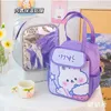 Carto Lunch Bag Women Portable Thermal Food Storage Bags Kids Waterproof stor kapacitet Isolerad lunchlåda Tote Matväskor H9ez#