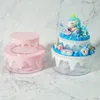 Gift Wrap Fantasy Sweet Cream Cake Box Handgjorda DIY -förvaring Barnhem Embryo Produktion Plastisk