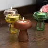 Ljushållare svamphållare glas stativ pelare häxa rum dekor cottagecore skrivbord