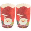Disposable Cups Straws Christmas Cupcake Box Muffin Cartoon Decoration Baking Paper Colored Liners Xmas For Wrappers Wrapping