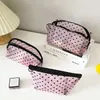 2024 New Mesh Hearts Pattern Makeup Bag Mini Cosmetic Pouch Transparent Toiletry Kits Portable Travel Lipstick Storage Bags Z1Fu#