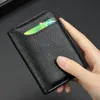 luxury Men Card Holder Leather Thin Mini Men's Wallet Small Pocket Purse Women Bank Credit Card Holder for Men Card Wallets 37iY#