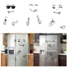 Autocollant mignon réfrigérateur joyeux visage délicieux cuisine réfrigérateur Stickers muraux Art mignon Stickers muraux réfrigérateur décoration de la maison