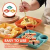 Dinnerware Sets Dumpling Plate Chips Dip Plates Plastic Dishes Reusable Snack Serving Appetizer Sushi Taco Salsa Charcuterie