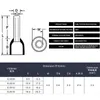 100PCS E2508 E2510 E2512 E2518チューブ断熱フェラー2.5mm2,14 AWG用のターミナルブロックワイヤコネクタクリンプターミネーターワイヤ