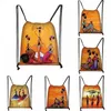 black Art African Girl Print Drawstring Bag Women Fi Storage Bags Student Africa Latin America Girl Backpack Bookbag J6GI#