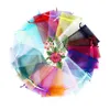100pcs/lot Wedding Gift Organza Bag Bag Jewelry Tulle baged bag Jewelry Packaging Packages Opeo#