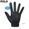 Luvas 1 par homens antiderrapante grânulos luvas de golfe masculino quente velo luvas inverno tela toque luvas de golfe mão cheia esportes handcover