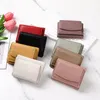 new Women Wallets Short Simple Tri-fold Purses Ladies Multi-card Bags Large-capacity Anti-theft Brush Purse Famale Mini Coin Bag G1uL#