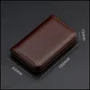 formal Busin Card Case ID Pouch PU Leather Card Box Man Credit Card Holder Black Brown Coffee Magnet Hasp Name Tag Bag D8xe#