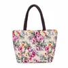 Sac à bandoulière pour femmes à imprimé floral, sac de magasin pour dames de grande capacité, sac à main de voyage écologique réutilisable, sac de livre pour écolier D8RO #