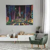 Wandtapijten Stad Bij Nacht Door Hiroshi Nagai Tapijt Kamer Decoratie Accessoires Living Home Decor