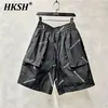 Shorts pour hommes HKSH Tide Dark Chic Ray Irrégulier Grandes poches Lâche Split Été Mode Punk Tendance Casual Genou-longueur HK0791