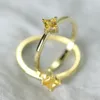 14K Gold Jewelry Natural Yellow diamond Gemstone Ring Women Fine Anillos De Bizuteria Wedding Bizuteria 14K Gold Rings Female 240320