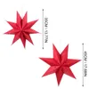 Candle Holders 2 Pcs Christmas Lantern Holiday Decorations Nine-pointed Star Origami Lanterns Decorate Decors Xmas Adornments Paper
