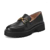 Zapatos informales Jozhamta Tamaño 34-43 Bombas de mocasines de cuero real para mujeres 2024 Plataforma de la cadena de primavera Corby Mid Tacs Office de trabajo vintage