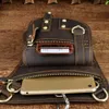 Crazy Horse Leather Design Axel Sling Bag Multi-FuncTi Retro Travel Fanny Midjebältet Pack för män Kvinnlig ben Drop Bag 2141 64Cr#