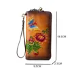 motaora carteira retro feminina de couro genuíno vintage bolsa feminina estilo chinês em relevo titular do cartão senhoras casual feminino embreagem g9PG #