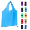 large Reusable Solid Color Shop Bag Big Capacity Foldable Portable Storage Bag For Supermarket Travel Package e6Fs#