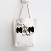 Cat Books Coffee Love Print Shopper Handtassen Schouder Fi Canvas Casual Shop Girls Women Graphic Tote Bag V298#