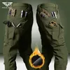 Waterproof Tactical Pants Men Military Shark Skin Soft Shell Fleece Trousers Outdoor Waterproof Army Wear-resistant Cargo Pant 240326