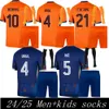 2024 Euro Cup Pays-Bas Soccer Jerseys MEMPHIS DE JONG VIRGIL DE LIGT GAKPO DUMFRIES BERGVIJN KLAASSEN Fans Player Football Shirt Hommes Enfants Kit Chaussettes 24 25 Home Away