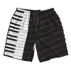 Men's Shorts Mens Swimwear Swim Short Trunk Piano Keys And Notes Print Beach Board Swimming Surffing