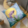 Oreiller Vintage couverture florale soleil pluie plante bohême taie d'oreiller maison canapé chaise esthétique chambre décor