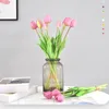 Silikon-Tulpe, künstliche Blume, fühlt sich echt an, 5 Stück/Blumenstrauß, CM, luxuriös, Zuhause, dekorativ, Wohnzimmer, Deko, Flores, gefälschte Pflanze 240322