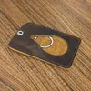 Äkta läderkortinnehavare män Slim HASP Bank Card Case Retro Designer Card ID Holder Small Case för att skydda kreditkort X7TC#