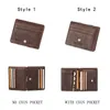 Contact's Magic Wallets Echte Leder Männer schlanke Brieftaschen RFID -Kartenhalter Mey Clip Ultra dünner kleine Mini -Brieftaschen für Männer Geschenk 75 kW#
