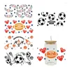 Window Stickers Football UV DTF Cup Wrap Transfers Waterproof för glasdekoration D5545